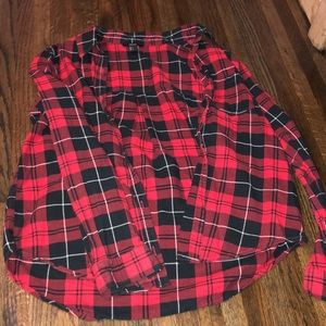 red button up flannel